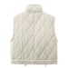 Aria Basics Autumn Winter New European American Style Casual Loose Diamond Pattern Plus Size Women's Gray Stand Collar Sleeveless_ecoleips.com