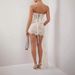 Women's Clothing Fashionable And Sexy One Shoulder Fishbone Lace Tight Pleated Edge Mini Dress_ecoleips.com