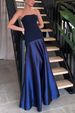 K New Sexy Strapless Sleeveless Patchwork Solid Color Dress_ecoleips.com