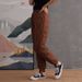 Down Cotton For Women, Outdoor Wear, Winter New Thickened Warm Slimming Jogger Pants, High Waist Loose Casual Pants_ecoleips.com