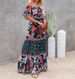 Women's Clothing New One Shoulder Printed Long Swing Dress_ecoleips.com