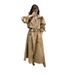 Women's Trench Coat Oversized Casual Jacket, Mid-Length Loose Fit Coat For Petite, Khaki Spring Fall Coat (S-XXL)"_ecoleips.com