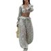 2026 New European And American Cross-Border Women's Sleeve Waist-Exposing Casual Simple Long Pants Fashion_ecoleips.com