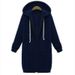 Women's Clothing Autumn/Winter Hooded Long Sleeved Mid Length Sweatshirt/Fleece Coat_ecoleips.com