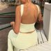 Voya Women's Versatile Commuting Fashion Set Summer New Sexy Backless Top And Pants Two-piece Set_ecoleips.com