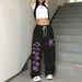 Women's Hip Hop Dance Pants - Loose Fit Streetwear Jazzy Trousers With Pockets - High Waist Stretchy Polyester Pants For Urban Fashion Black/White/Red_ecoleips.com