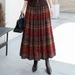 Retro Bohemian Ethnic Print For Women, 2026 Autumn New High-Waisted Slimming Long A-Line Skirt_ecoleips.com
