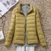 Women's Lightweight Down Jacket With Stand Collar, Slim Fit Short Puffer Coat For Autumn Winter, Plus Size Available_ecoleips.com