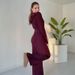 Women's Clothing Solid Color Zip-Up Hooded Top With Tie-Waist Straight Pants Set - Casual & Office Wear, Comfortable Polyester Outfit_ecoleips.com