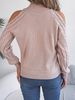 K Casual Twisted Lace-up Off-shoulder Half-turtleneck Long-sleeve Pullover Sweater For Women_ecoleips.com