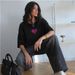 Southeast Asia Back Pack Collar Loose Short Sleeve Women Summer New Round Neck Casual Top T-Shirt_ecoleips.com
