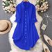 2025 Spring And Autumn New Women's Solid Color Buttonhole Fashion Sleeve Formal Shirt Satin Top_ecoleips.com