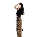 High-end Design Leopard Print For Women With Slit Long Skirt And Slimming Hollow-out Short Top Summer Two-piece Set_ecoleips.com