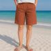 Women's Clothing Regular Pocket Washed Cotton Casual Pants Multi Color Women's Shorts_ecoleips.com