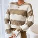 3D Textured Cable Knit Sweater Women's Loose Fit Long Sleeve Round Neck Pullover - Casual & Office Elegance, Fall Winter Staple_ecoleips.com