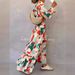 2024 Bohemian Style European American New Spring And Autumn Deep V-neck Printed High-waisted Casual Long-sleeve Long_ecoleips.com