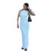 Women's Clothing Round Neck Knitted Solid Color Beach Summer Dress_ecoleips.com
