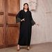 Muslim Dress Women "Exquisite Embroidered Jalabiya Dress – Modest Muslim Long Robe With Ethnic Cover-Up Design (Black, One Size)"_ecoleips.com