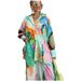 Women's Clothing Casual Fashion Printed Shirt Collar Loose Long Sleeved Two Piece Suit_ecoleips.com