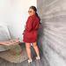 Women's Clothing Women's Casual Loose V Neck Low Cut Tie Waist Workwear Dress Sexy For Formal & Casual For Women_ecoleips.com
