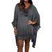 Women's Clothing Women's Bat Sleeve Hollow Edge Casual Holiday Dress_ecoleips.com