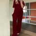 Summer Women's Casual Solid Color Trousers Set Round Neck Short Sleeved Top With Slim Elastic Waist And Pocket_ecoleips.com