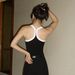 European And American Style Color-blocking V-neck Camisole For Women, High Elasticity, Quick-drying, Slim-fit Yoga Top_ecoleips.com