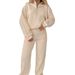 Women's Casual Sporty Two Piece Set Long Sleeved Sweatshirt & Jogger Pants Autumn Collection Comfortable Breathable Outfit_ecoleips.com