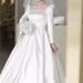 Women's Clothing New Bride Simple Temperament Trailing Court Style Simple Satin Wedding Dress_ecoleips.com