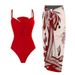 Women's Clothing New Women's Swimsuit Solid Color One Piece Bow Conservative Swimsuit Female_ecoleips.com