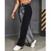 Washed Straight-leg Women's Washed Denim Stretch Jeans, Loose Fit To Flatter The Figure_ecoleips.com