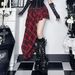 Irregular Plaid Midi Skirt CF25323 Slim Fit Bodycon Dark Style European American Chic Sexy Versatile Women's Bottoms_ecoleips.com