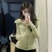 lim Fit Zip-Up Hoodie For Women - Lightweight Fleece Lined Yoga Jacket With Stand Collar & Waist Cinching - Casual Sportswear Top For Spring & Fal_ecoleips.com