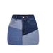 Women's Slimming Color Blocked Denim Mini Skirt High Waist A-Line Summer Skirt Elegant Fashion England Style_ecoleips.com