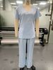 2026 Women's Fashion Casual Solid Color V-Neck Loose Short Sleeve Casual Pants Two-piece Set_ecoleips.com