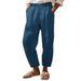 Women's Clothing Regular Drawstring Pocket Washed Cotton Casual Pants Multi Color Women's Trousers_ecoleips.com