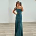 Women's Clothing Women's Solid Color Off-Shoulder Dress Pleated Side Slits Spring Summer Sexy Dress For Formal & Casual_ecoleips.com
