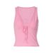 European And American Style Sexy Deep V Lace-up Tank For Women, 2025 Winter New Fashion Slim-fit Hot Girl Top Wholesale_ecoleips.com