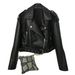Voya Women's European American Style Spring And Autumn Jacket, New Short Fashion Casual Slim-fit Leather Coat_ecoleips.com
