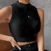 Fuzzy Vest Sleeveless Top Women's Spring Fall Layering Piece Faux Mink Fur Halter Neck Slim Fit Pure Y2K Streetwear Casual Tops_ecoleips.com