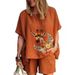Two-Piece Set Spring Summer Outfit For Women Loose Fit Elegant Casual Sports Plus Size_ecoleips.com