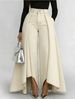 New Wide Leg Denim Pants For Women Extra Long Casual Solid Color Independent Websites_ecoleips.com