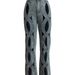 Women's Clothing Stretch Denim Jeans Personalized Twisted Hollow Loose Large Straight Fabric_ecoleips.com