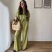 Women's Clothing Spring New Loose Shirt Wide Leg Pants Casual Suit_ecoleips.com