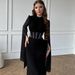 Women's Clothing Spring Elegant Stylish Long Sleeved Maxi Dress For Women Style Flowing Dress Long Sleeve For Formal & Casual For Women_ecoleips.com