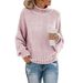 2026 New Autumn/Winter For Women, Cross-Border European And American Foreign Trade Chunky Knit Pullover_ecoleips.com
