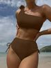Women's Clothing Sexy Solid Color Split Bikini Bikini String Swimsuit_ecoleips.com
