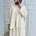 Verve 2025 Muslim Women's Clothing Spring Autumn Cotton Puff Sleeve Shirt And Skirt Fashion Set_ecoleips.com