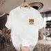 New Cotton Fashion Sense Printing Short-sleeved T-shirt Unisex Men Summer Tide Loose Hundred Tops_ecoleips.com