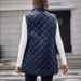 Trendy Quilted Longline Puffer Vest For Women - Lightweight Streetwear Jacket With Stand Collar, Zipper Closure, Multiple Colors (S-XXL)_ecoleips.com